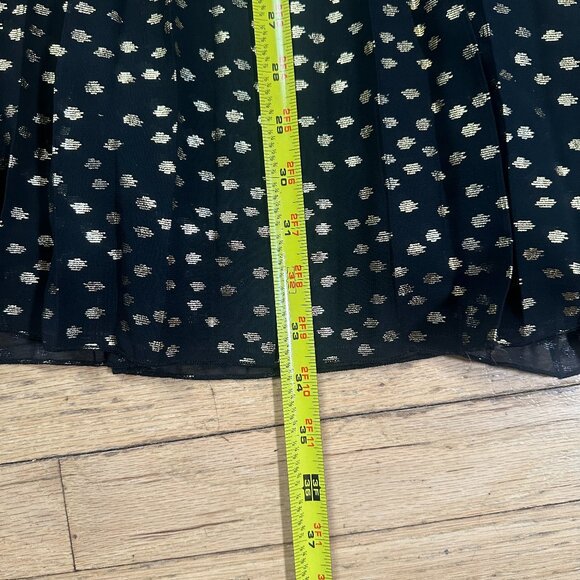 Vince Camuto NWT Plus Size Pleated Chiffon Maxi Skirt in Black and Gold Size 2X - Picture 7 of 7